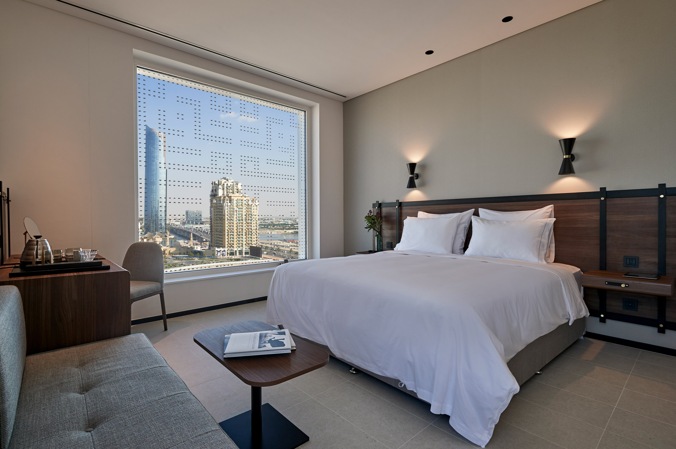 A guest room at Form Hotel Dubai, which won the Urban Hotel category and was named New Concept of the Year at the AHEAD MEA 2018 hospitality awards