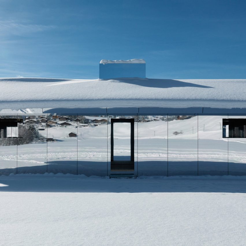 Dezeen's top 10 houses of 2019: Doug Aitken Gstaad mirrored house installation