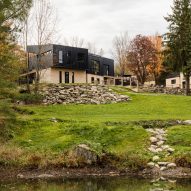 Industrial and earthy materials form Abercorn&nbsp;Chalet in Quebec