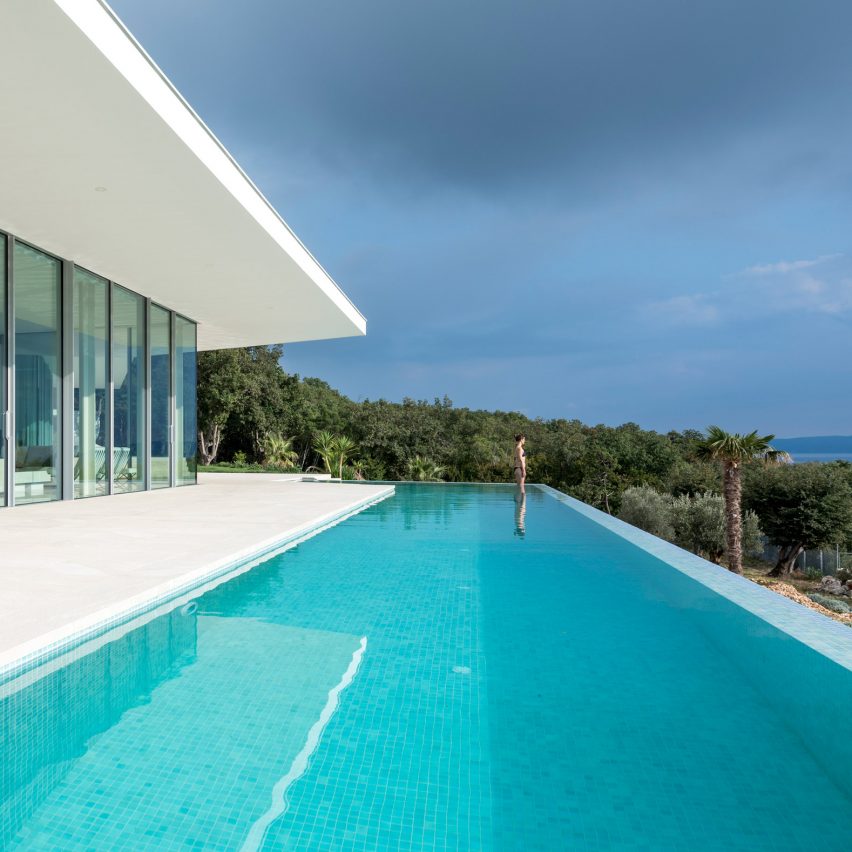 Turato Architects embeds angular Bedrock House into hillside of Croatian island