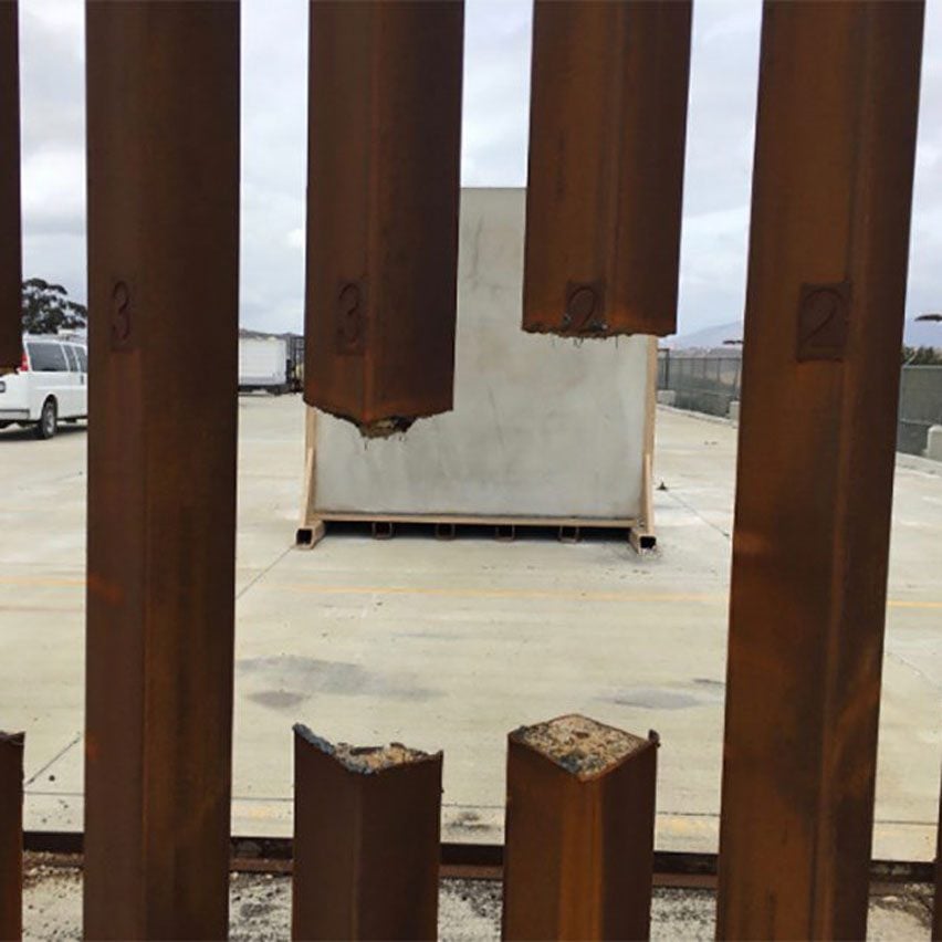 Steel-slat prototype for Trump's Mexican border wall can be sliced by saw