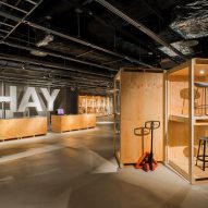 Schemata Architects completes industrial-style pop-up store for Hay