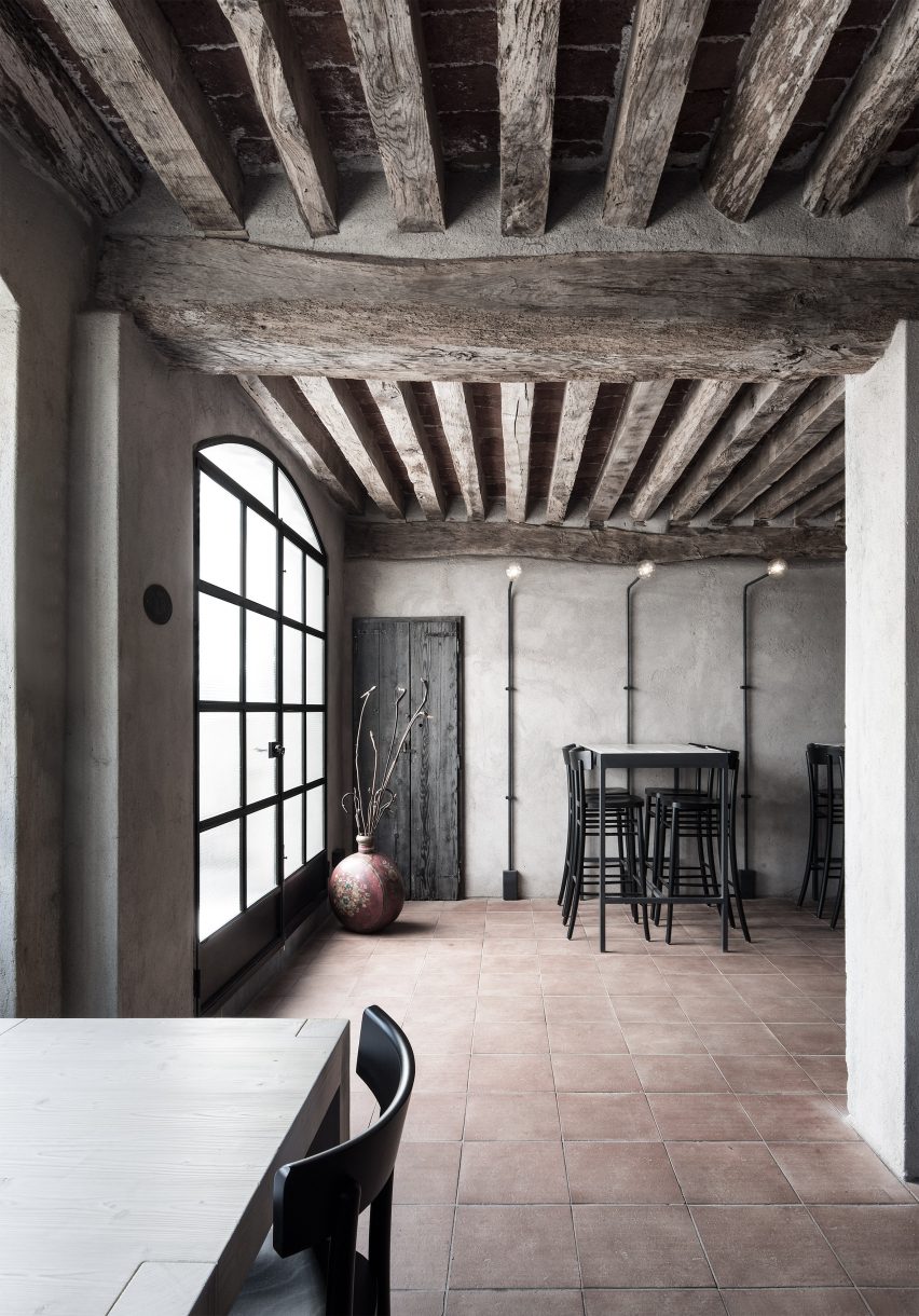 Interiors of La Ganea restaurant, designed by Studio Mabb