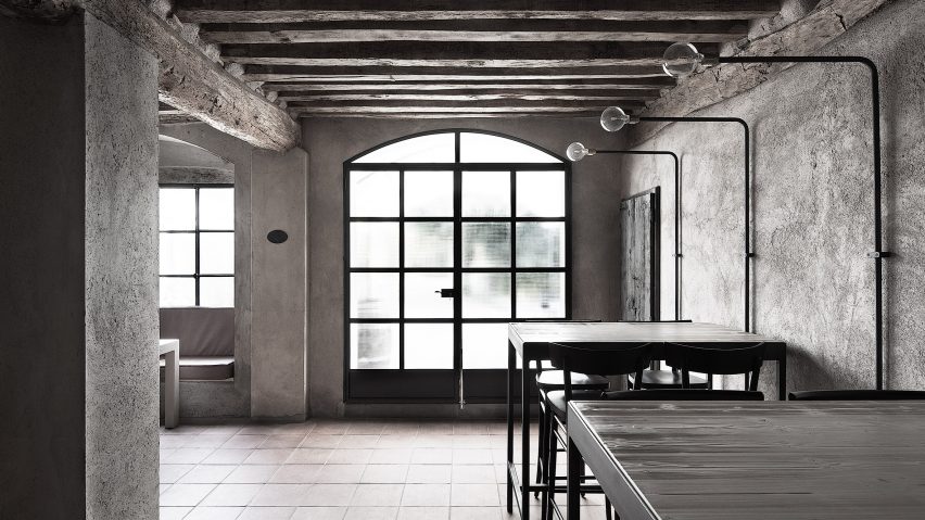 Interiors of La Ganea restaurant, designed by Studio Mabb