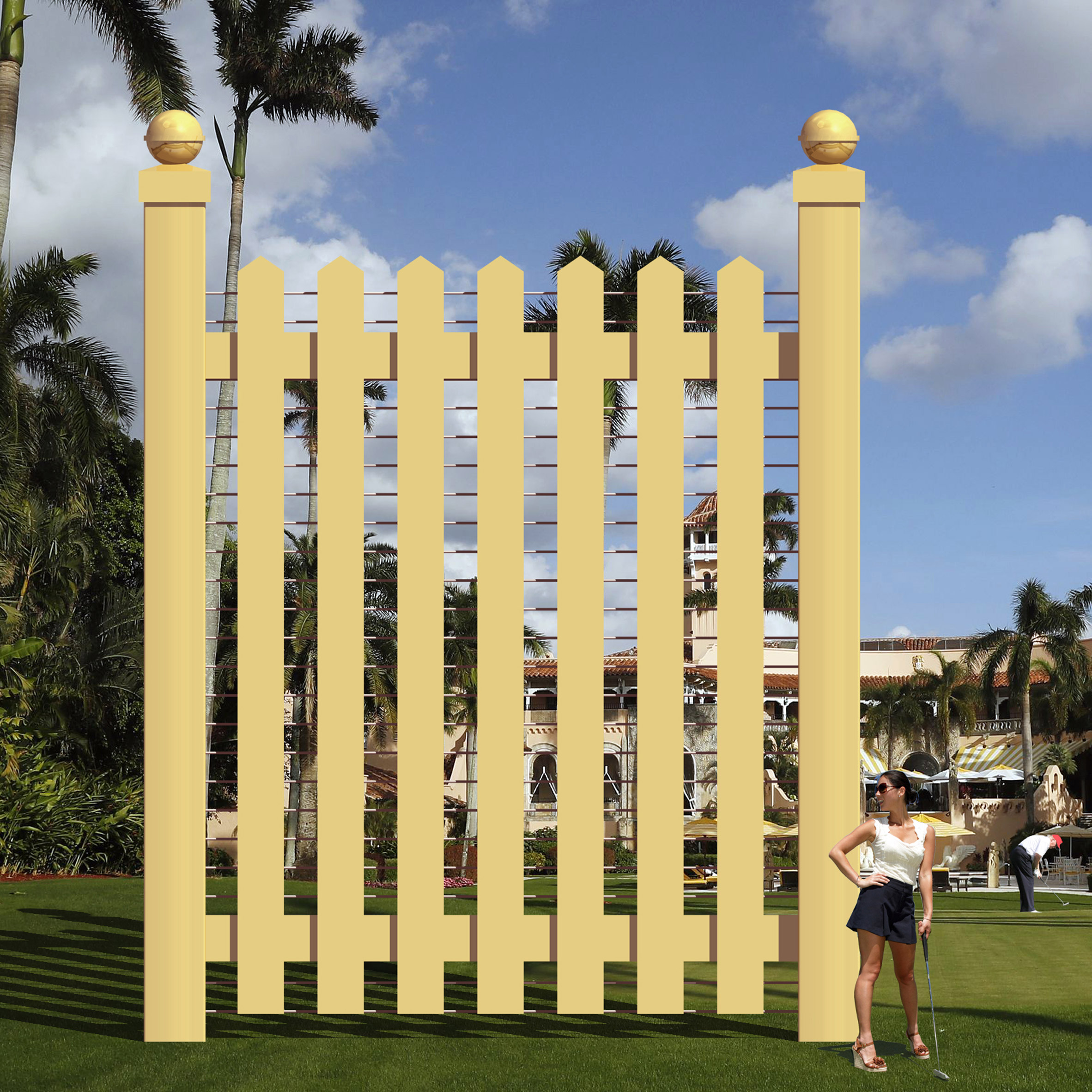 Mar-A-Lago border wall prototype by New World Design