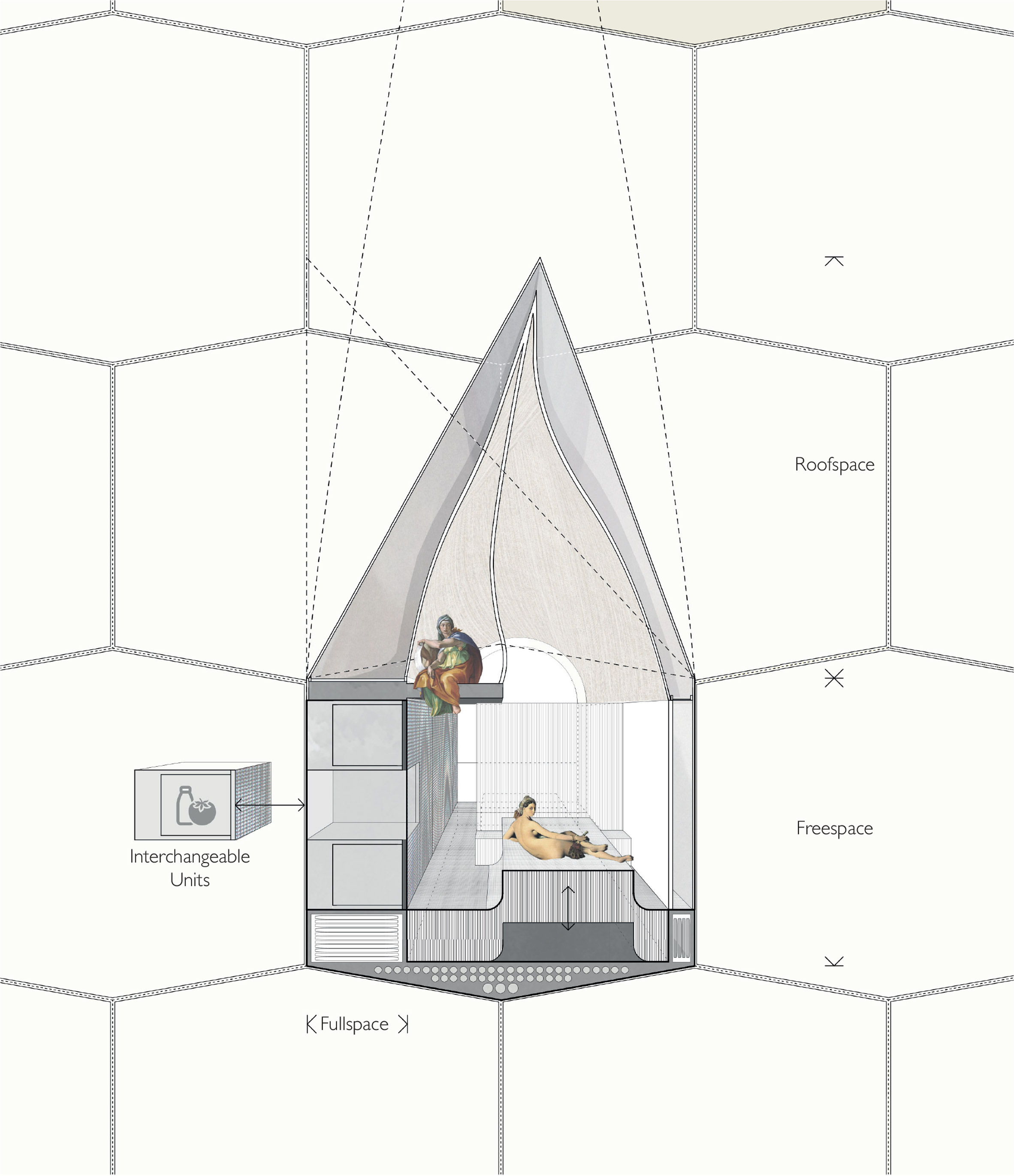 Hour Glass flying houses concept by Studio McLeod and Ekkist