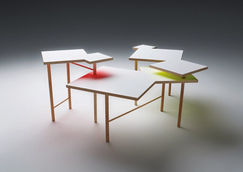 Yo Shimada debuts coffee table made from basic DIY store materials