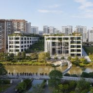 Oasis Terraces is a neighbourhood centre built around a stepped garden