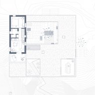 First floor plan of Patio House by OOAK Architects in Greece