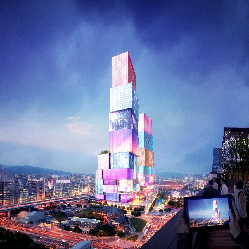 Taipei Twin Towers proposal by MVRDV