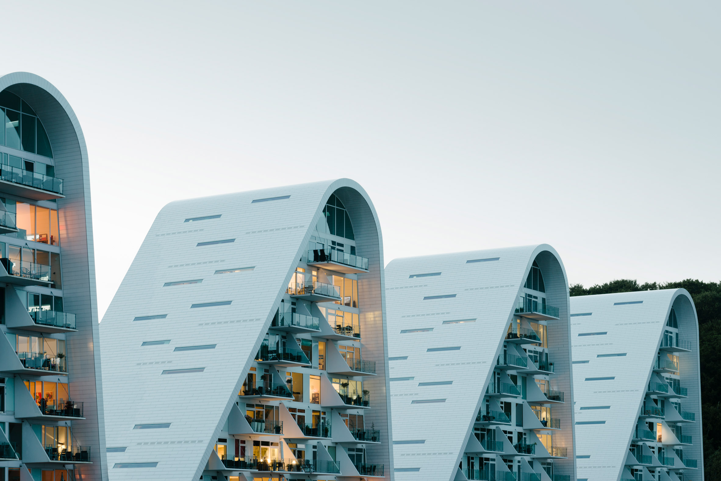 The Wave apartments by Henning Larsen