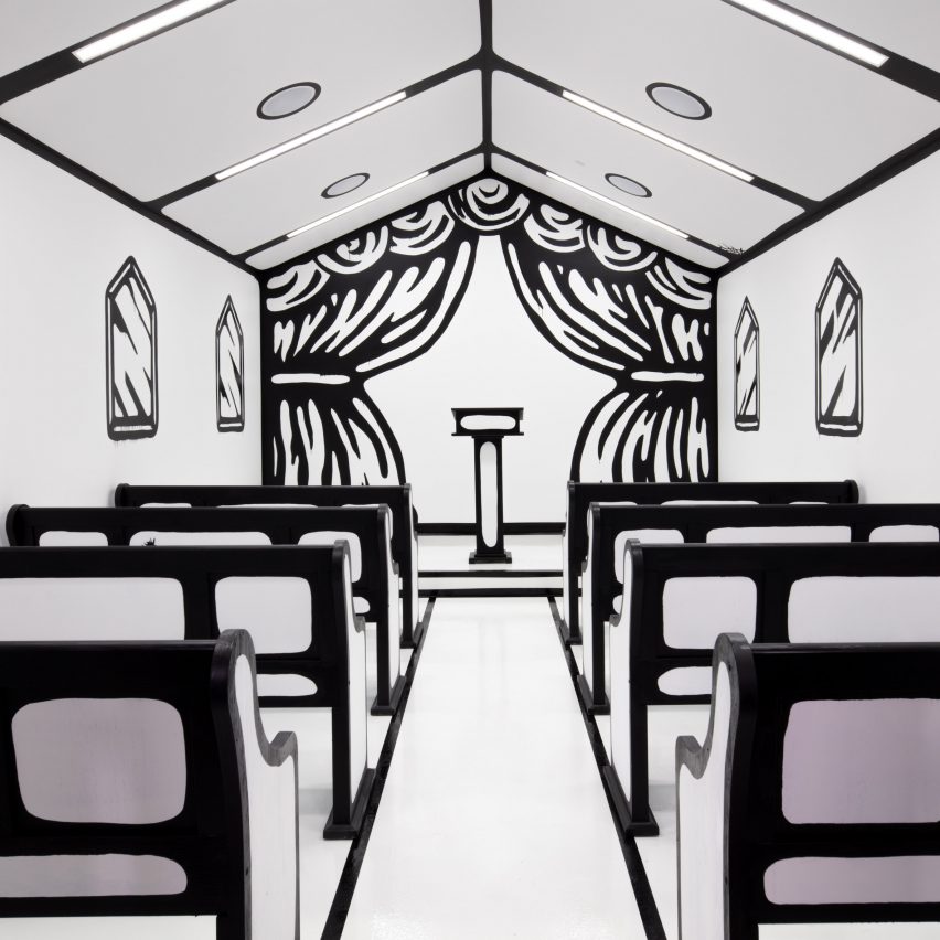 Las Vegas chapel Til Death Do Us Part by Joshua Vides features line-drawn details