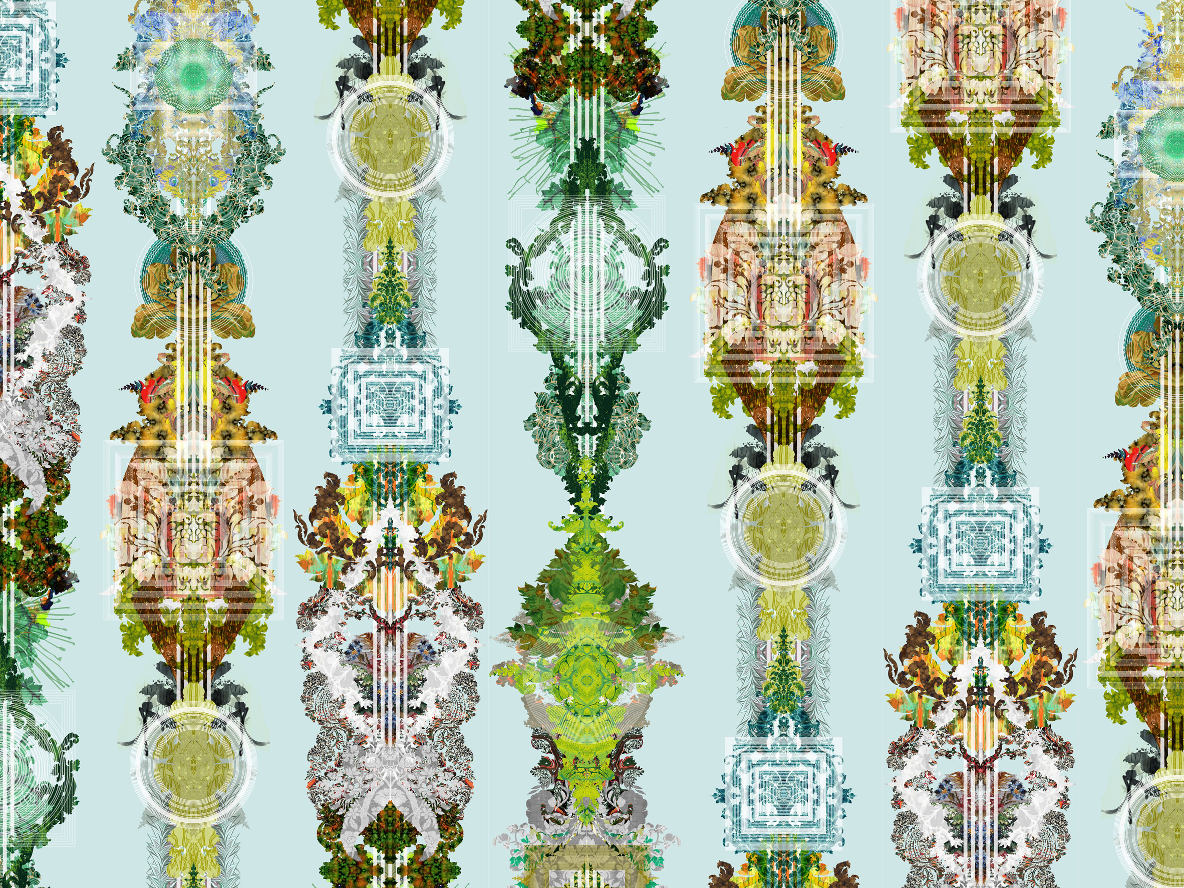 Timorous Beasties' wallpaper series features totemic patterns