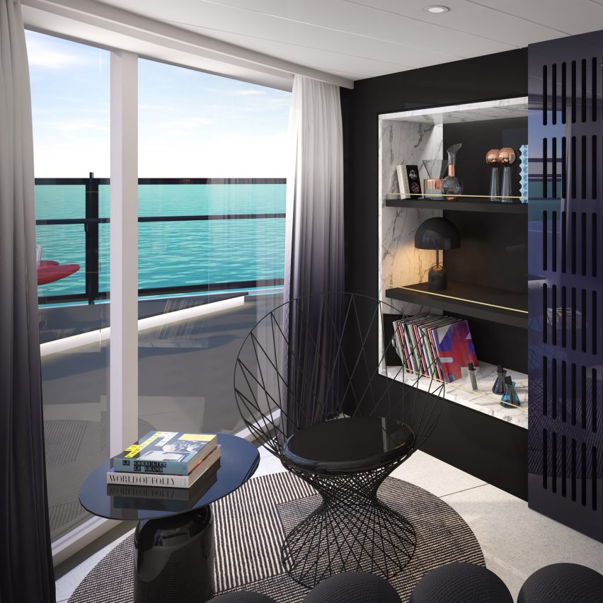 Tom Dixon designs retro-futurist suites for Virgin's first cruise ship