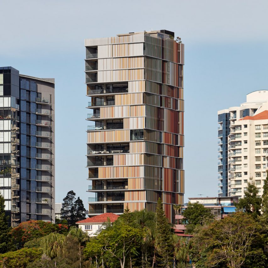 Bureau Proberts wraps Brisbane tower in a slatted screen