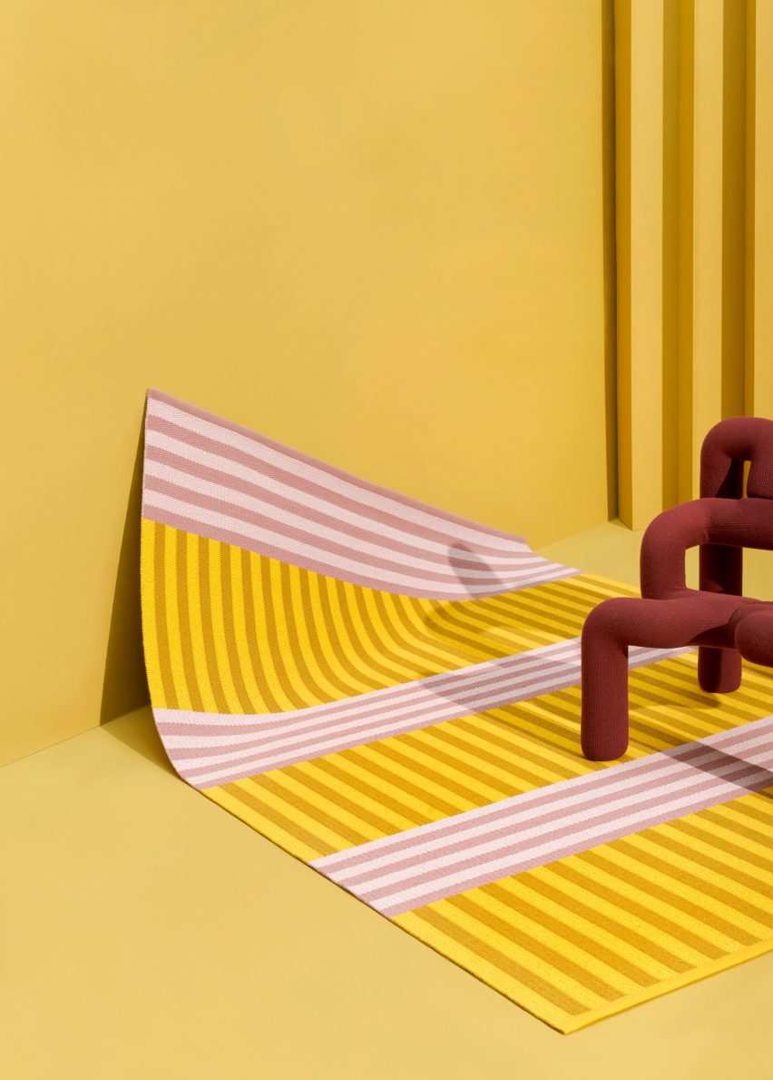 Striped Kasthall rug by Sight Unseen at Stockholm Design Week