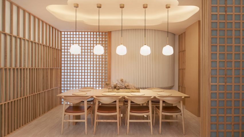 Interiors of Esora restaurant, designed by Takenouchi Webb