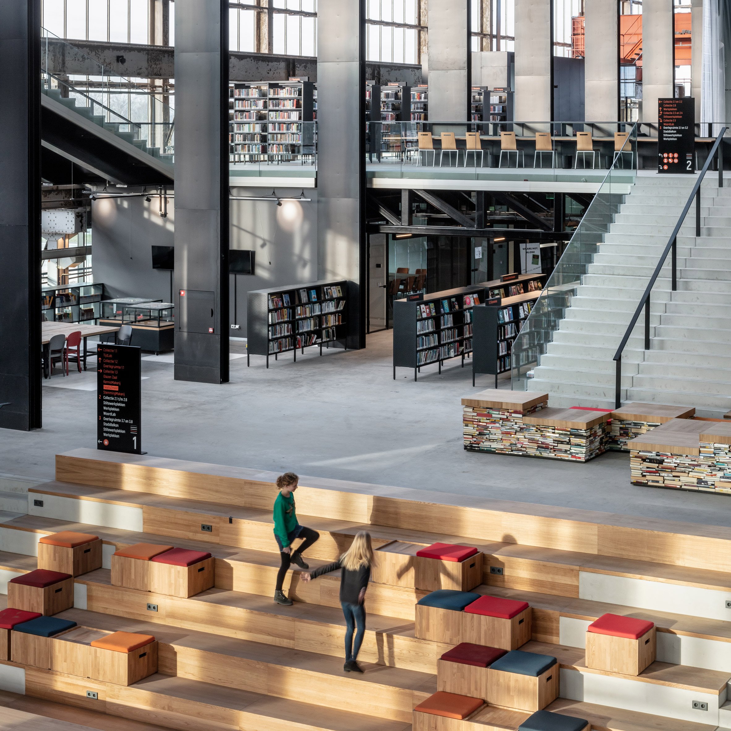 Lochal Tilburg Library Interiors Architecture Adaptive Reuse Netherlands Civic Dezeen Sq 1 