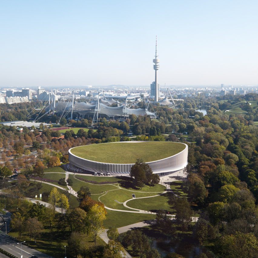 3XN designs ice hockey and basketball arena in Munich's Olympic park