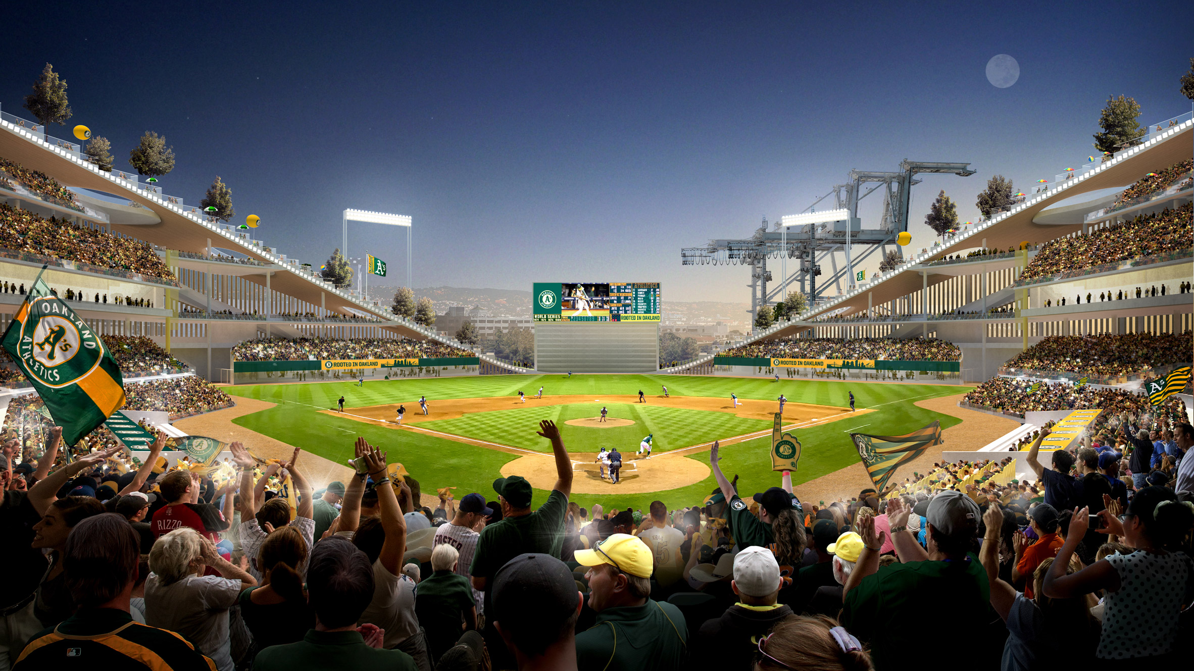 Oakland Athletics Park Bench