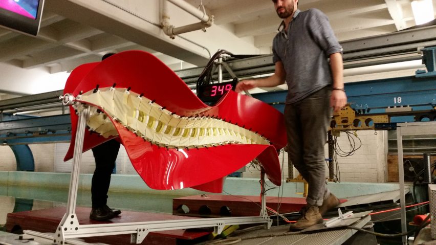 Amphibious Velox robot uses undulating fins to swim and crawl