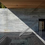 Mies van der Rohe's Barcelona Pavilion informs minimal Quebec pool house