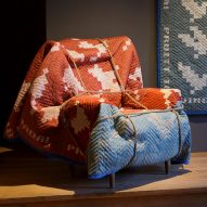 Rob Pruitt's pixelated moving blankets comment on "the complexity of migration"