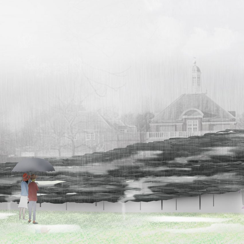 Serpentine Pavilion 2019 interior design render by Junya Ishigami + Associates