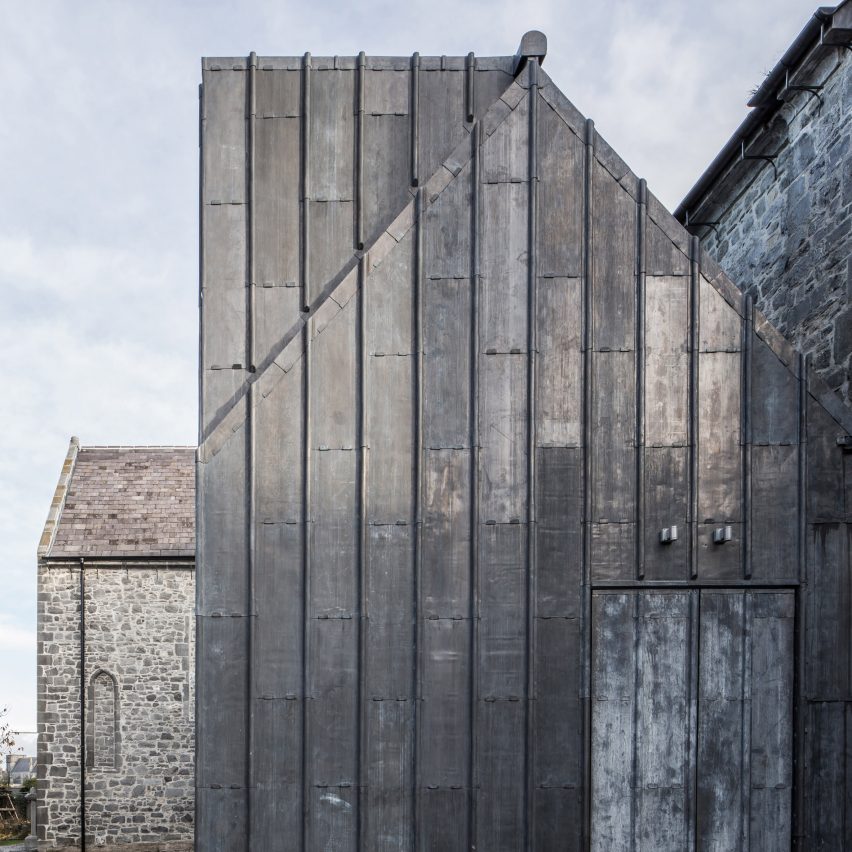 McCullough Mulvin Architects revives medieval church with lead-clad extensions