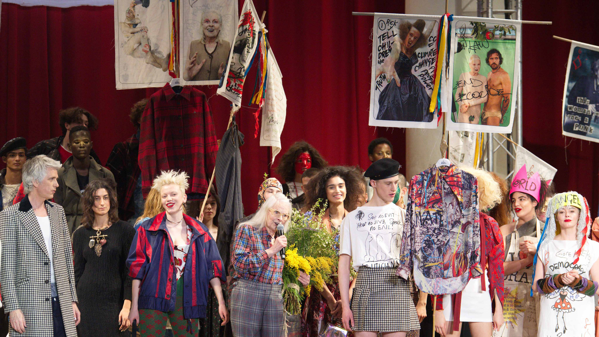 Legendary designer Vivienne Westwood's latest runway show is an ode to  fighting injustice - HelloGigglesHelloGiggles