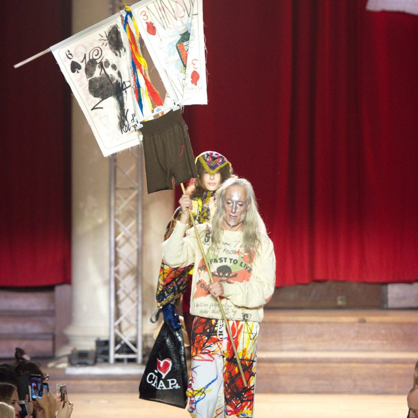 Vivienne Westwood protests climate change and consumerism with London Fashion Week show