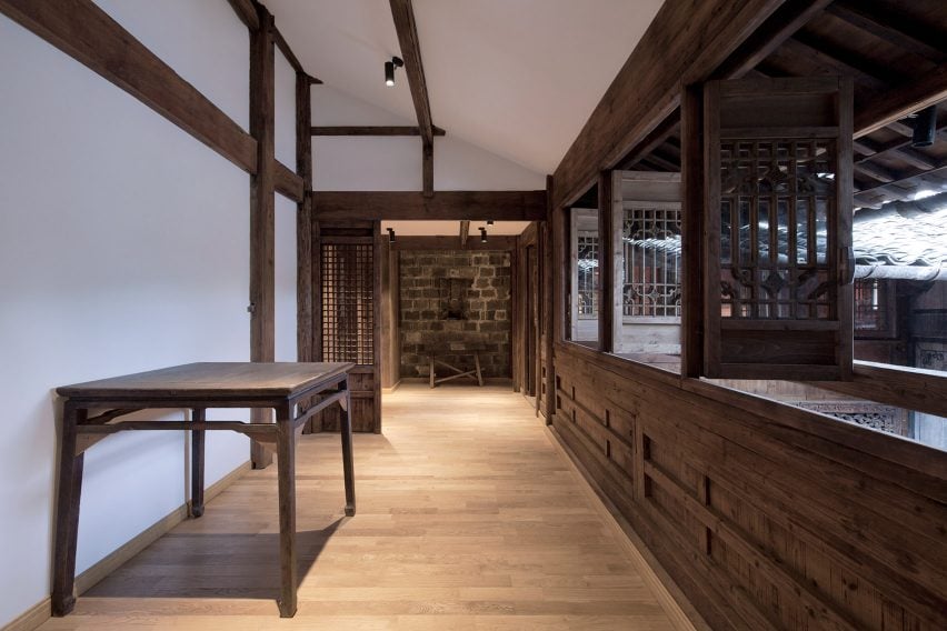 Interiors of Wuyuan Skywells hotel, designed by anySCALE Architecture Design