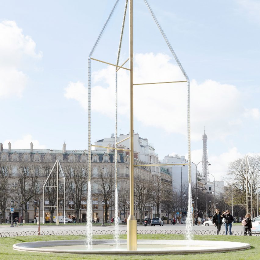 Bouroullec brothers design Paris fountains with 3,060 Swarovski crystals