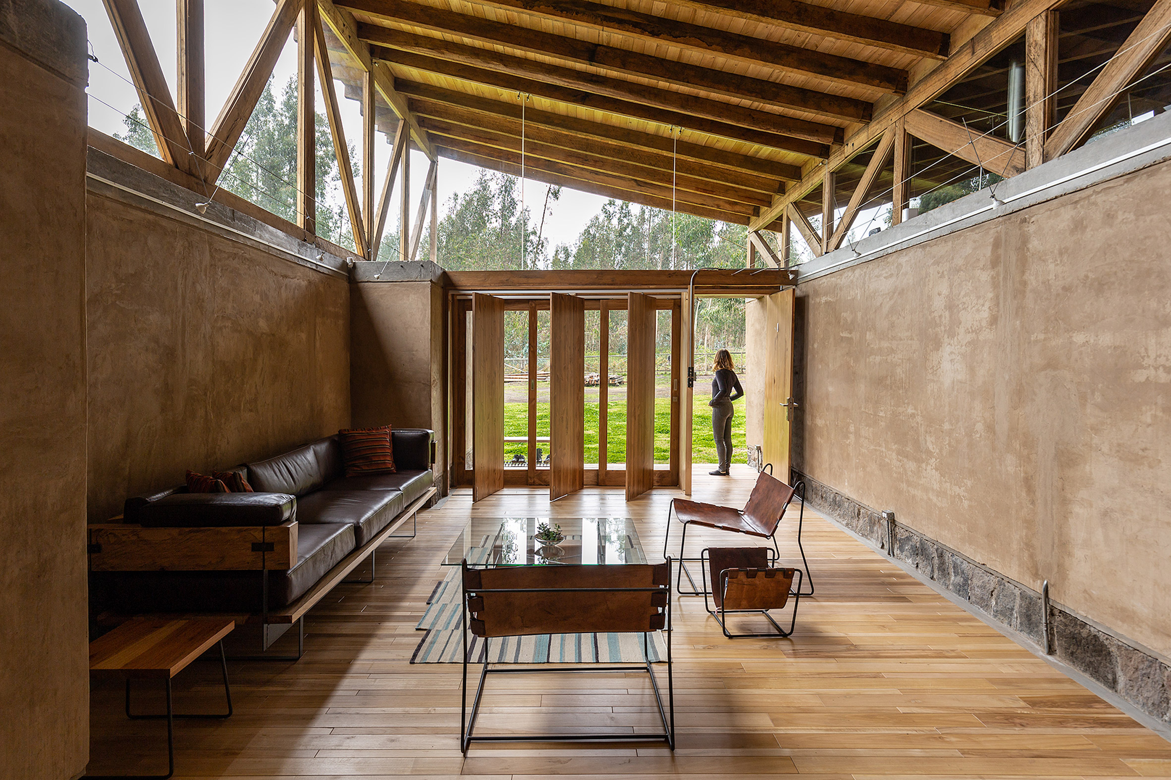 Angled Roof Tops Rammed Earth Walls Of Rama Estudio S Casa Lasso