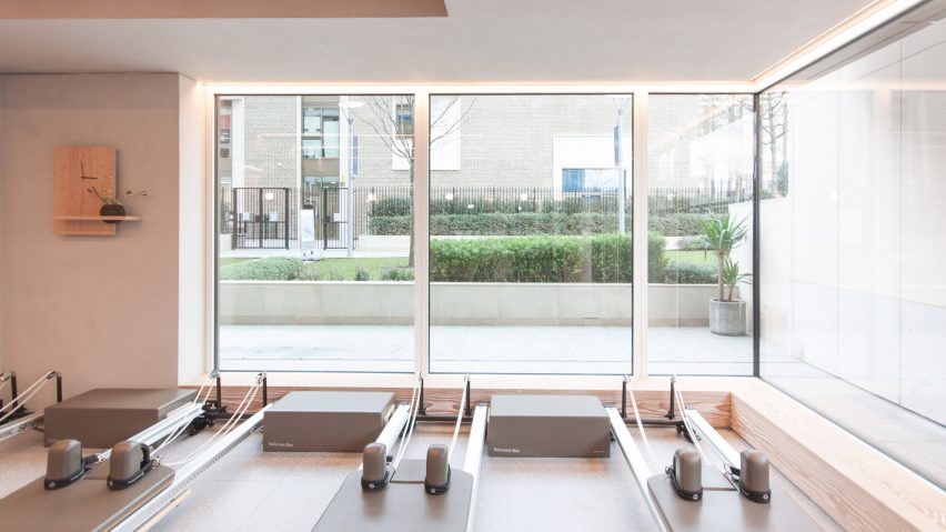 Interiors of Core Kensington pilates studio, designed by Studio Wolter Navarro