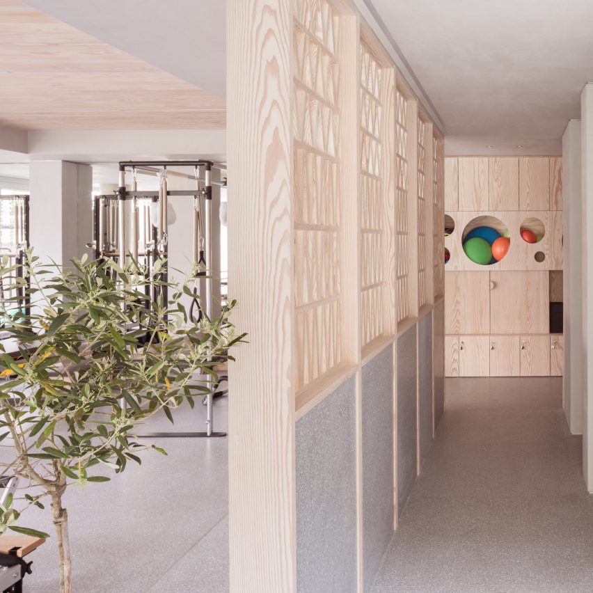 Interiors of Core Kensington pilates studio, designed by Studio Wolter Navarro