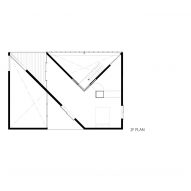 Second floor plan of House in Sonobe by Tato Architects