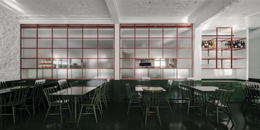 Interiors of Lollo's Atene restaurant designed by AK-A