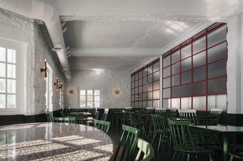 Interiors of Lollo's Atene restaurant designed by AK-A
