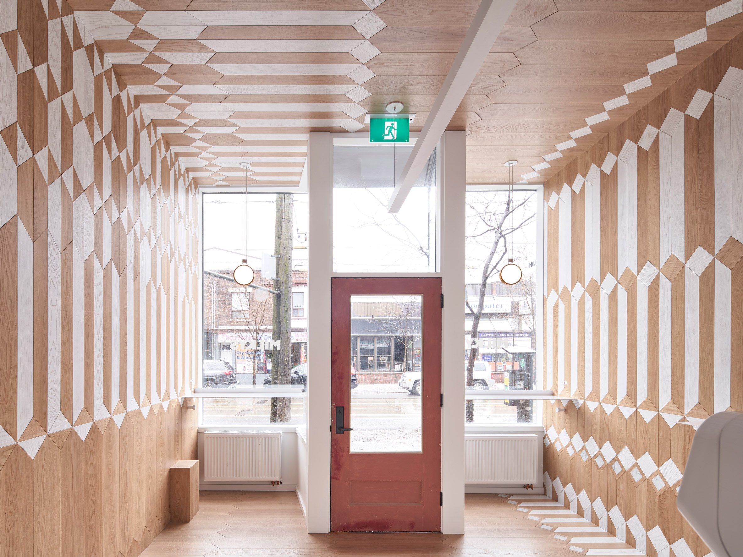 Batay-Csorba designs Milky's coffee bar in Toronto without furniture