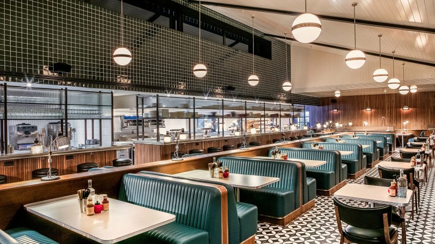 Interiors of Mollie's Motel and Diner by Soho House
