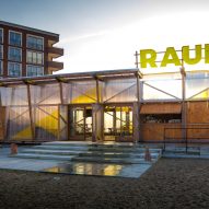 RAUM temporary restaurant pavilion by Overtreders W in Utrecht