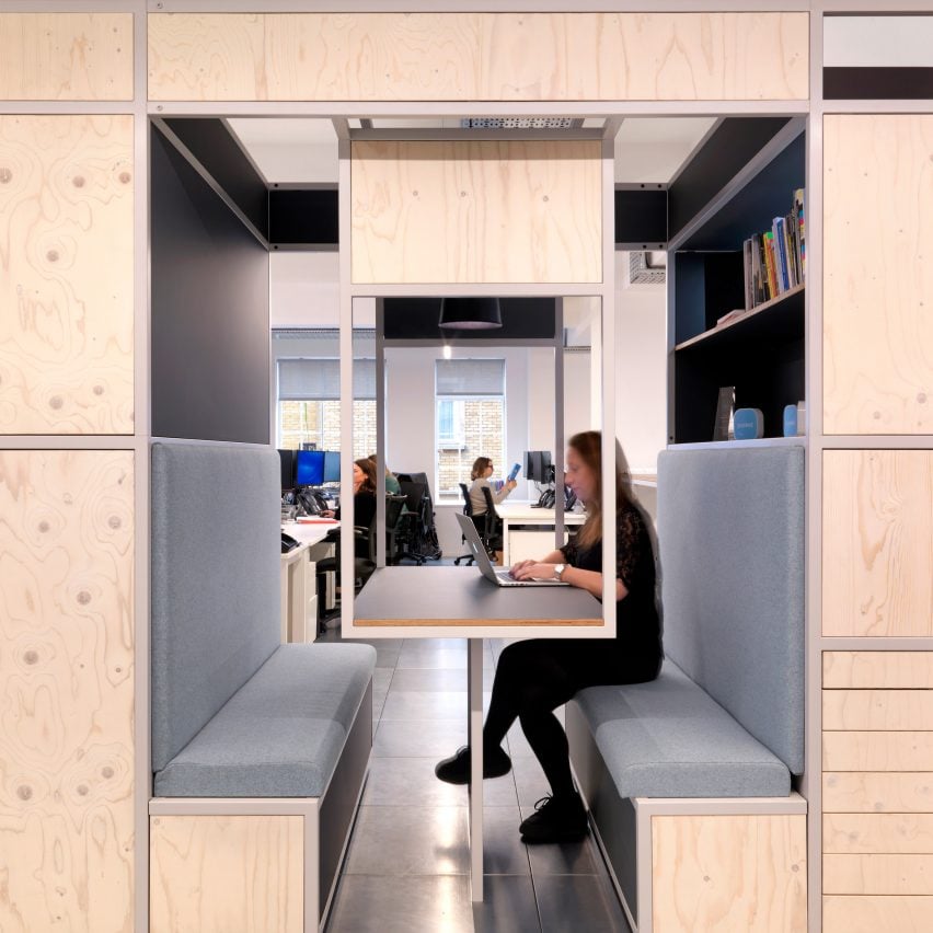 Interiors of Pocket Living office, designed by Threefold Architects
