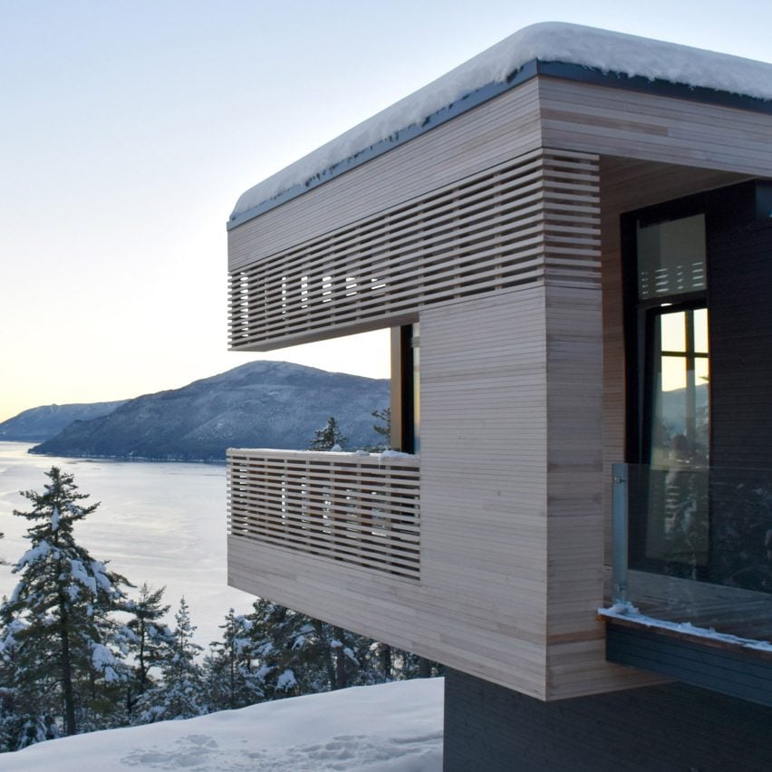 Residence Le Nid by Anne Carrier overlooks Quebec's Saint Lawrence River