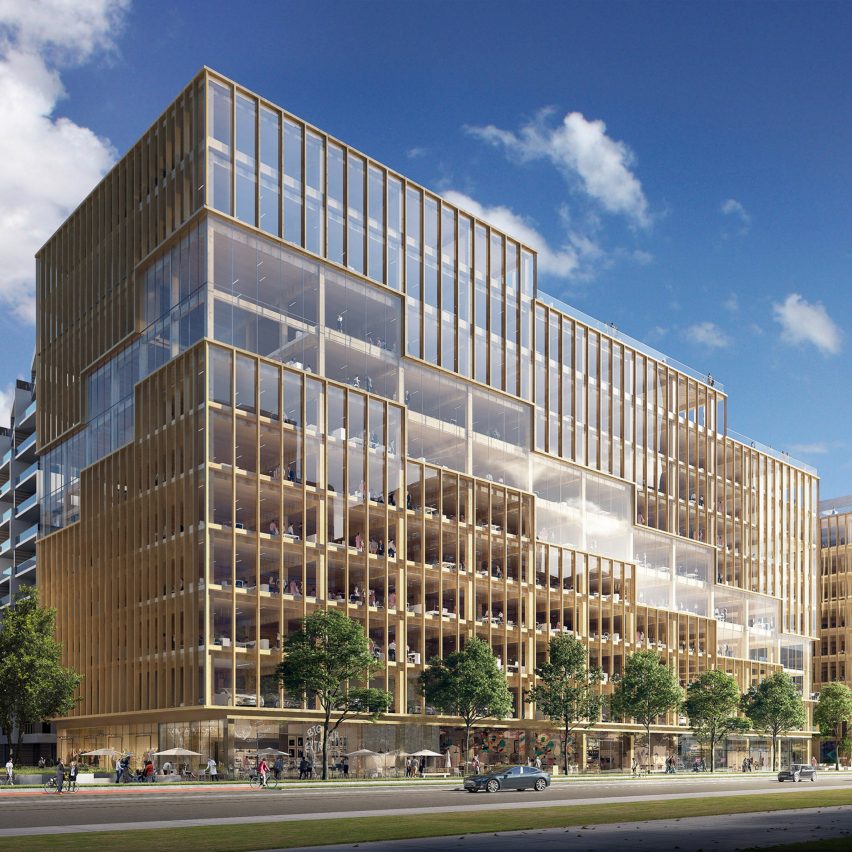 3XN unveils "tallest timber office building" in North America