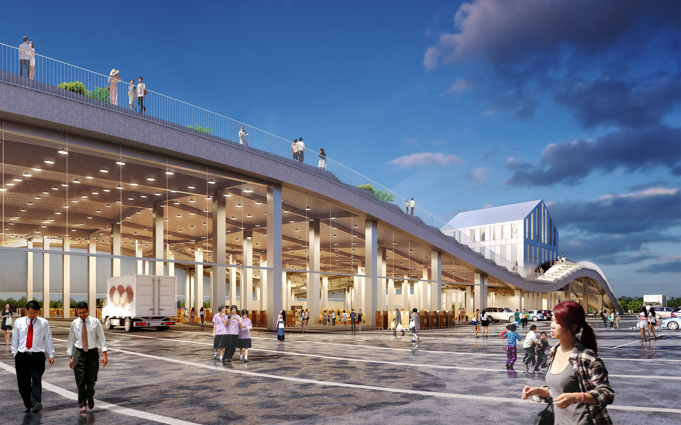 Tainan Xinhua Fruit and Vegetable Market by MVRDV will have rooftop farm