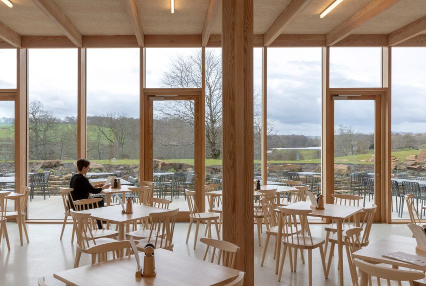 The Weston visitor centre at Yorkshire Sculpture Park by Feilden Fowles