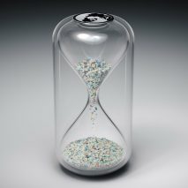 Brodie Neill replaces sand with microplastic in The Capsule hourglass