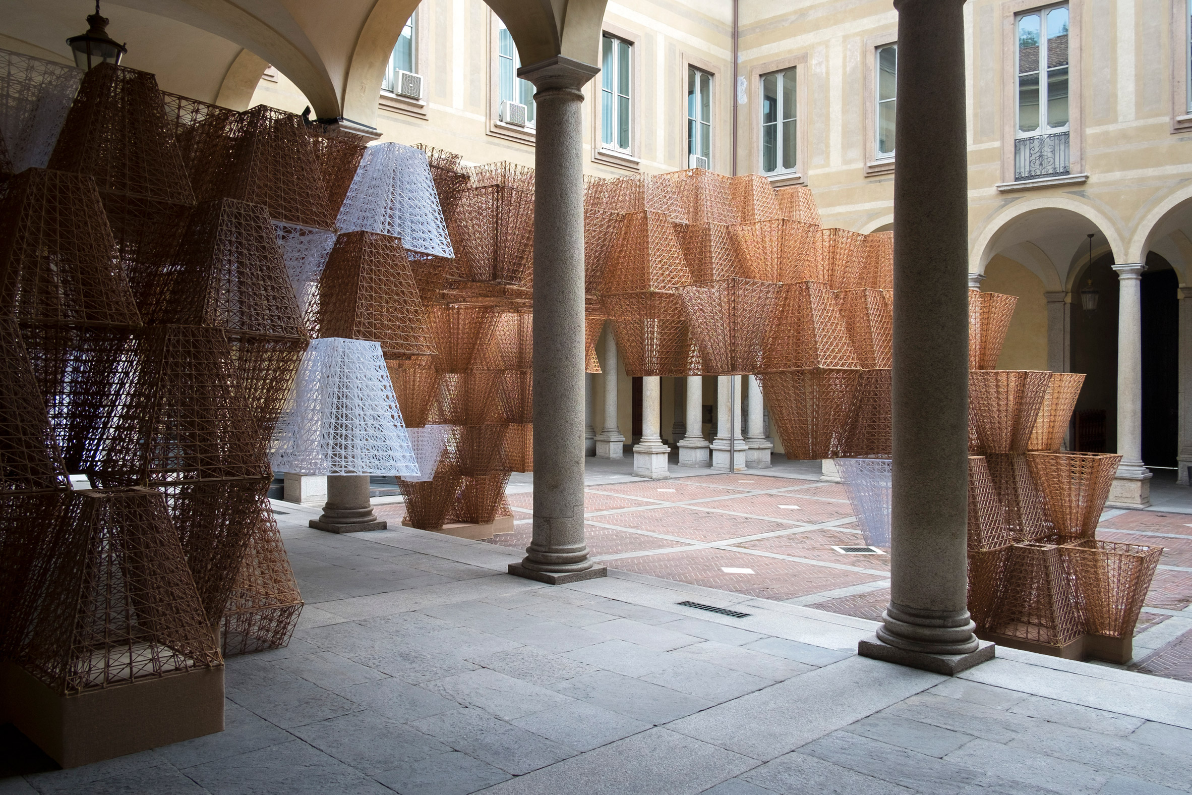 Conifera, the COS installation by Arthur Mamou-Mani, at Milan design week