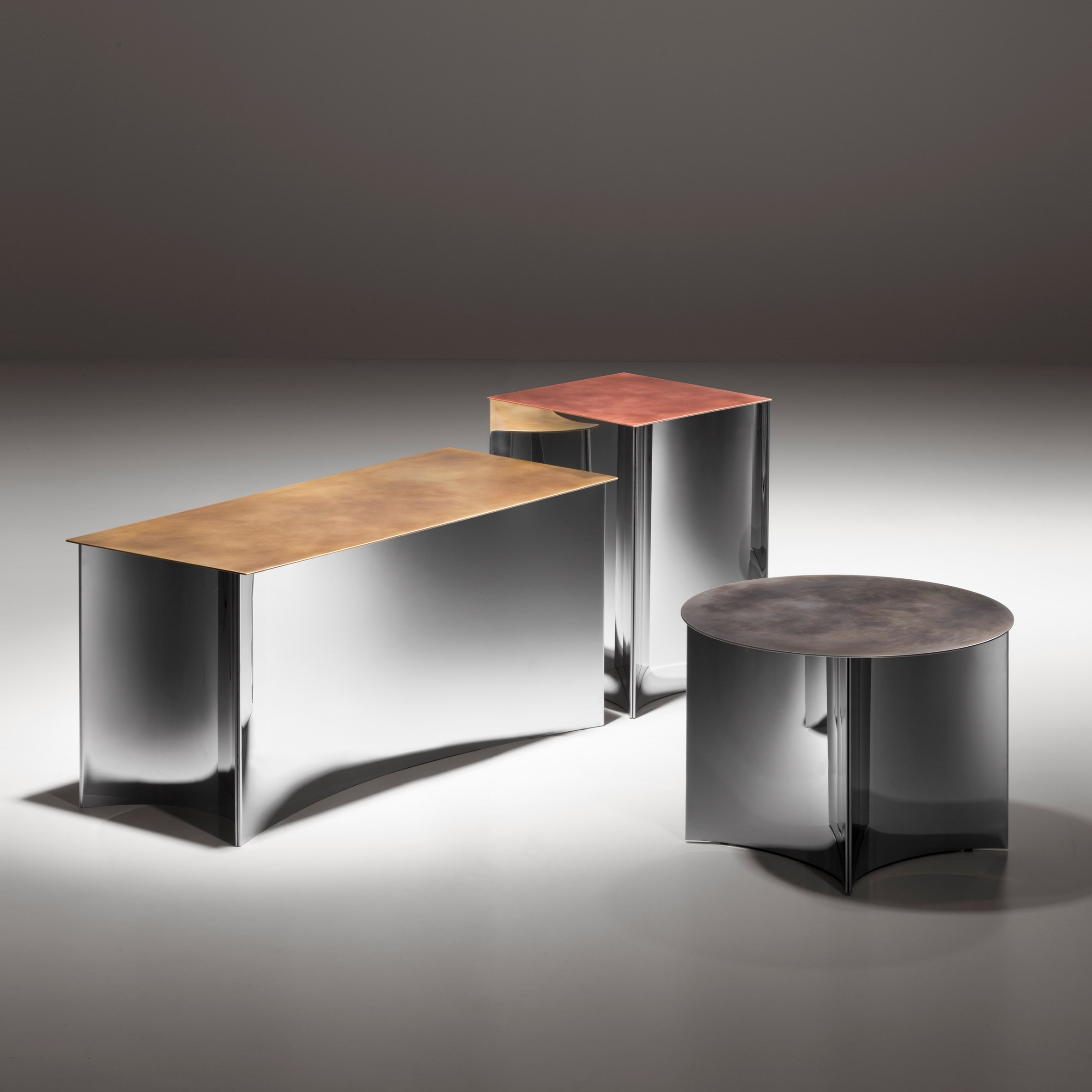 Alchemy side tables by Stormo for De Castelli
